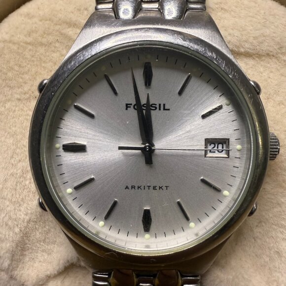 Fossil Arkitekt Men's Solid Steel Calendar Watch FS2948, 37mm - Picture 2 of 5